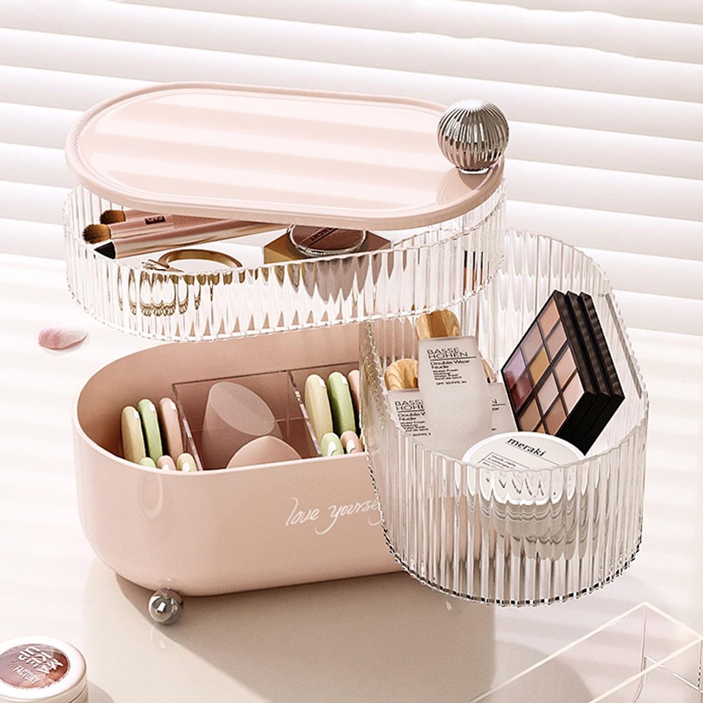 Multi-Layer Rotating Desktop Cosmetic Organizer