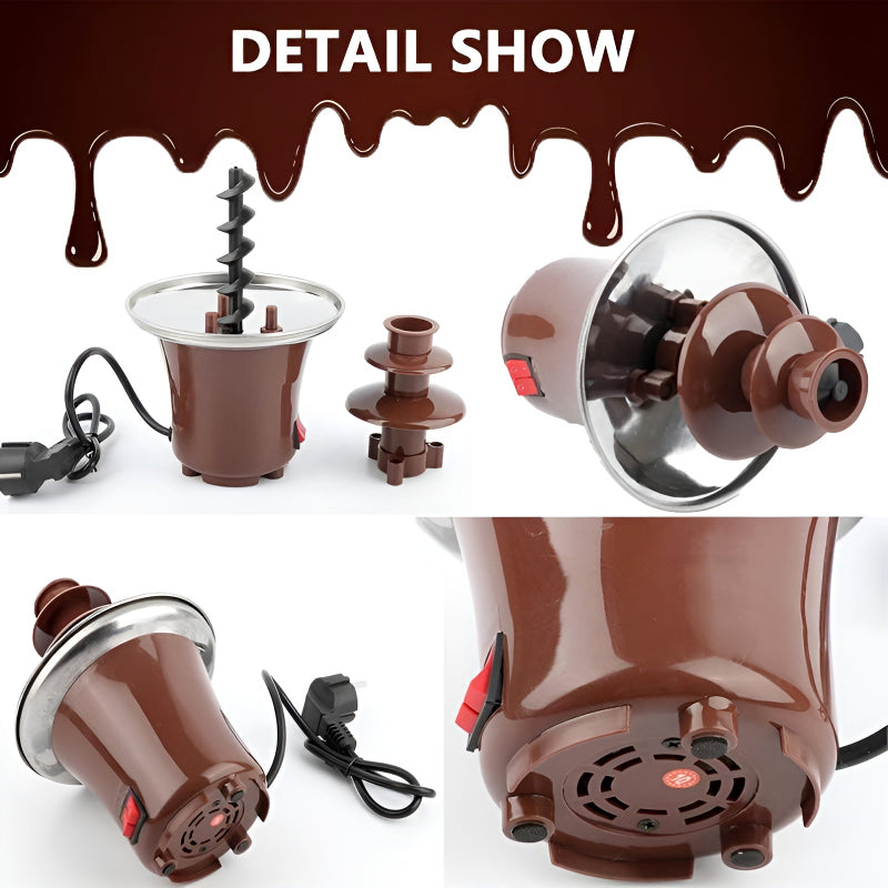 BD-017 Electric 3-Tier Mini Chocolate Fondue Fountain —An Elegant Addition to Your Dessert Table