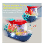 Underwater Symphony Transparent Musical Land Ship Toy With Dazzling Lights