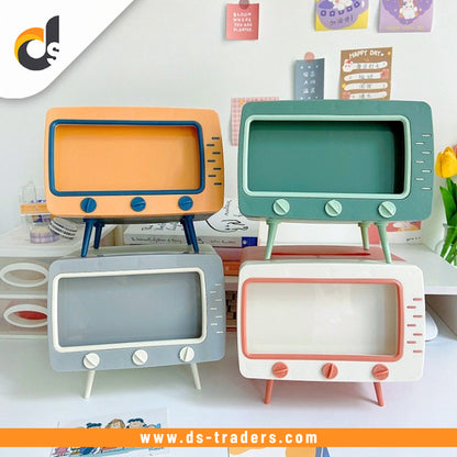 Creative TV Shape Tissue Box And Phone Holder